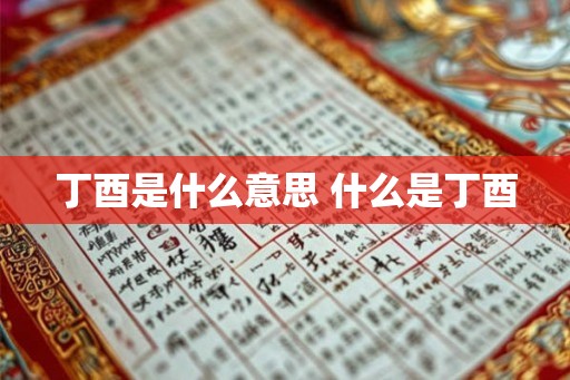 丁酉是什么意思 什么是丁酉