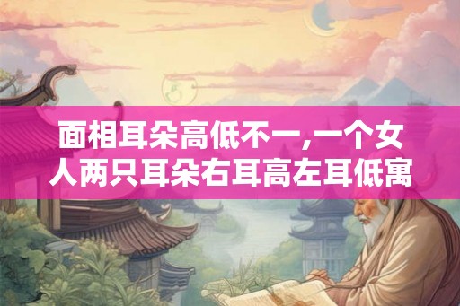 面相耳朵高低不一,一个女人两只耳朵右耳高左耳低寓意什么
