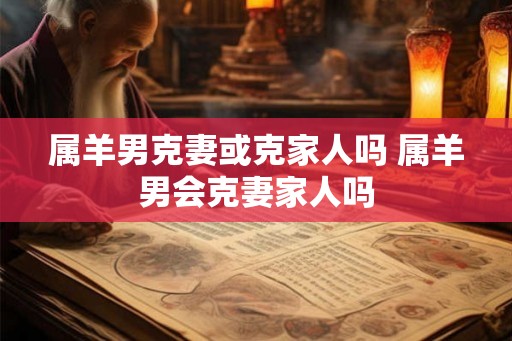 属羊男克妻或克家人吗 属羊男会克妻家人吗