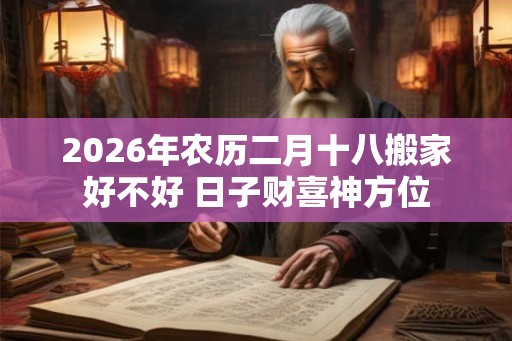 2026年农历二月十八搬家好不好 日子财喜神方位