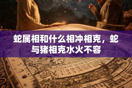 蛇属相和什么相冲相克，蛇与猪相克水火不容