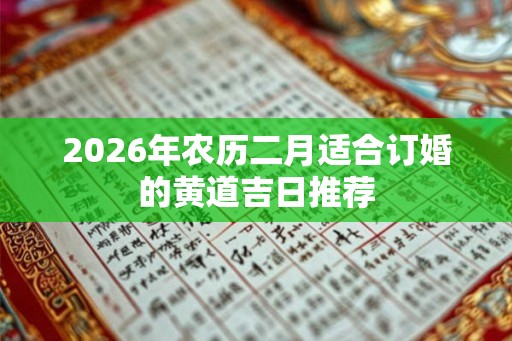 2026年农历二月适合订婚的黄道吉日推荐