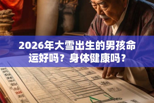 2026年大雪出生的男孩命运好吗？身体健康吗？