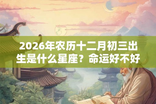 2026年农历十二月初三出生是什么星座？命运好不好？
