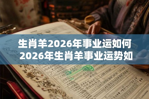 生肖羊2026年事业运如何 2026年生肖羊事业运势如何