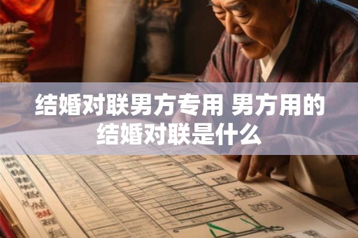 结婚对联男方专用 男方用的结婚对联是什么