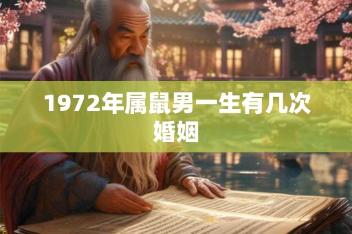 1972年属鼠男一生有几次婚姻
