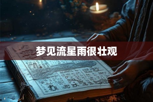 梦见流星雨很壮观