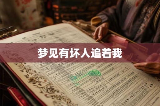 梦见有坏人追着我
