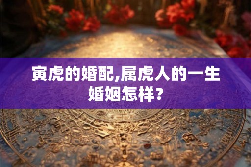 寅虎的婚配,属虎人的一生婚姻怎样？