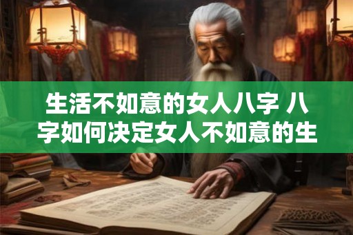 生活不如意的女人八字 八字如何决定女人不如意的生活
