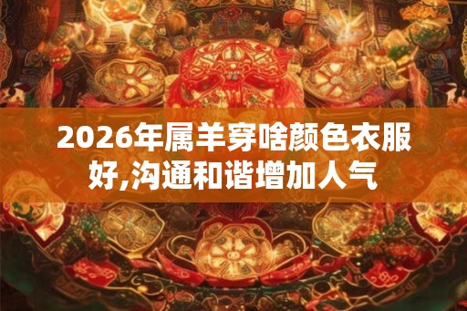 2026年属羊穿啥颜色衣服好,沟通和谐增加人气