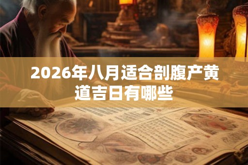 2026年八月适合剖腹产黄道吉日有哪些 2026年八月适合剖腹产黄道吉日有哪些