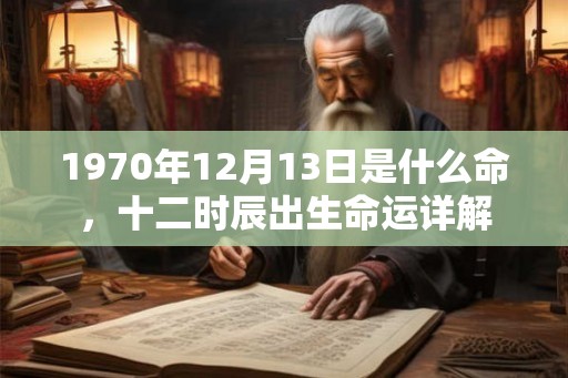 1970年12月13日是什么命，十二时辰出生命运详解