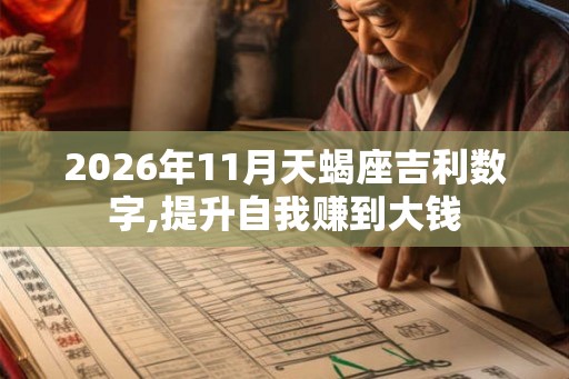 2026年11月天蝎座吉利数字,提升自我赚到大钱