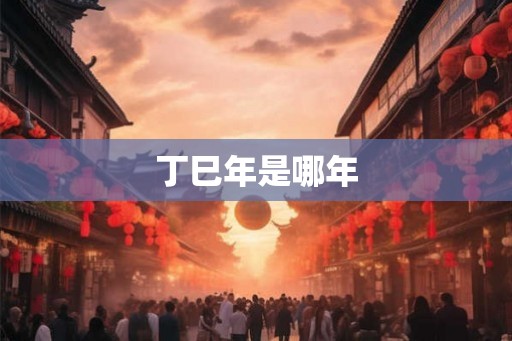 丁巳年是哪年