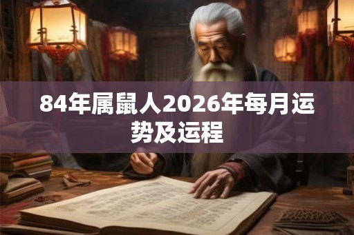 84年属鼠人2026年每月运势及运程