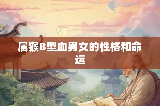 属猴B型血男女的性格和命运