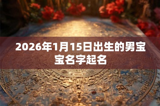 2026年1月15日出生的男宝宝名字起名 2026年1月15日出生的男宝宝名字起名