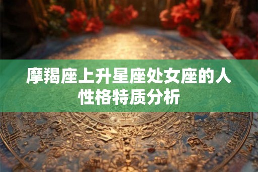 摩羯座上升星座处女座的人性格特质分析