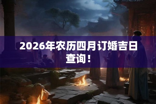 2026年农历四月订婚吉日查询! 2026年农历四月订婚吉日查询!
