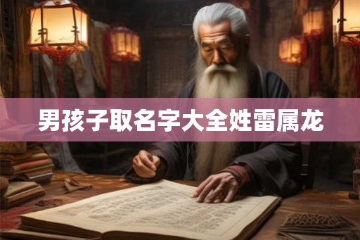 男孩子取名字大全姓雷属龙