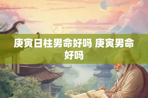 庚寅日柱男命好吗 庚寅男命好吗