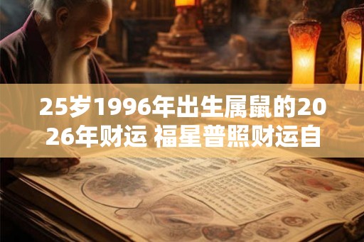 25岁1996年出生属鼠的2026年财运 福星普照财运自来