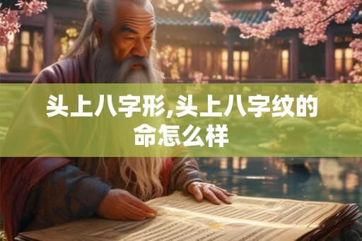 头上八字形,头上八字纹的命怎么样