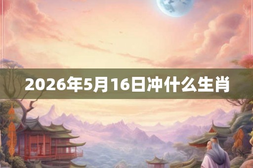 2026年5月16日冲什么生肖