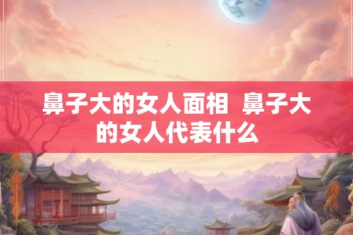 鼻子大的女人面相  鼻子大的女人代表什么