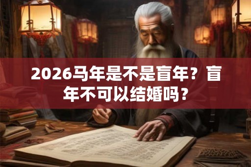 2026马年是不是盲年?盲年不可以结婚吗? 2026马年是不是盲年?盲年不可以结婚吗?
