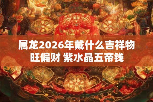 属龙2026年戴什么吉祥物旺偏财 紫水晶五帝钱
