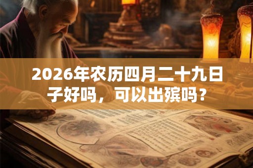 2026年农历四月二十九日子好吗，可以出殡吗？