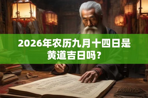 2026年农历九月十四日是黄道吉日吗？
