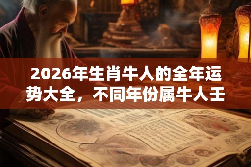 2026年生肖牛人的全年运势大全，不同年份属牛人壬寅虎年的运势详解