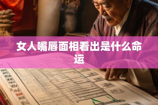 女人嘴唇面相看出是什么命运