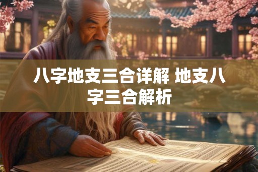 八字地支三合详解 地支八字三合解析