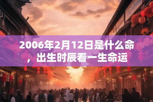 2006年2月12日是什么命，出生时辰看一生命运