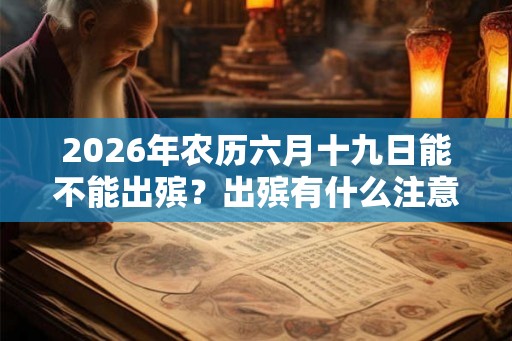 2026年农历六月十九日能不能出殡？出殡有什么注意事项？