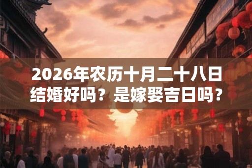 2026年农历十月二十八日结婚好吗?是嫁娶吉日吗? 2026年农历十月二十八日结婚好吗?是嫁娶吉日吗?