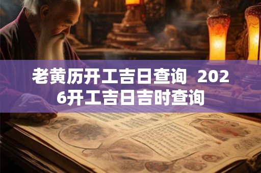老黄历开工吉日查询  2026开工吉日吉时查询