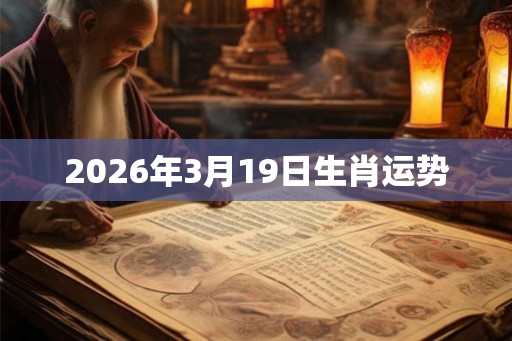 2026年3月19日生肖运势