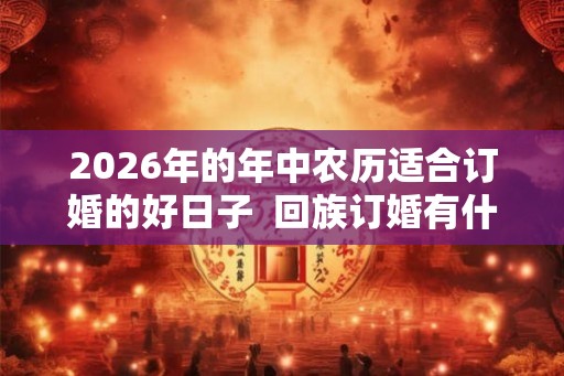 2026年的年中农历适合订婚的好日子 回族订婚有什么讲究 2026年的年中农历适合订婚的好日子 回族订婚有什么讲究