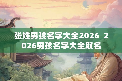 张姓男孩名字大全2026  2026男孩名字大全取名