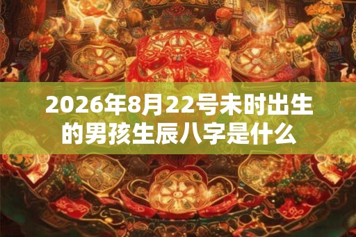 2026年8月22号未时出生的男孩生辰八字是什么