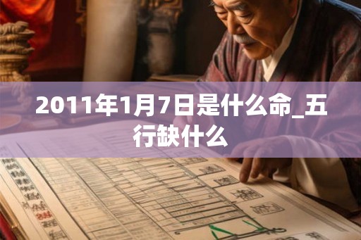2011年1月7日是什么命_五行缺什么