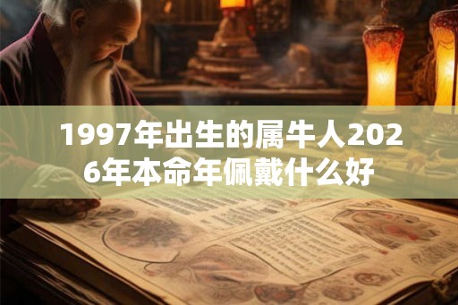 1997年出生的属牛人2026年本命年佩戴什么好