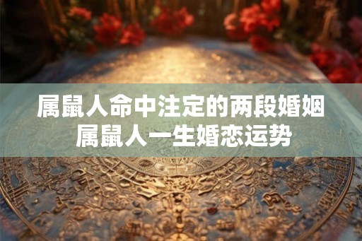 属鼠人命中注定的两段婚姻 属鼠人一生婚恋运势