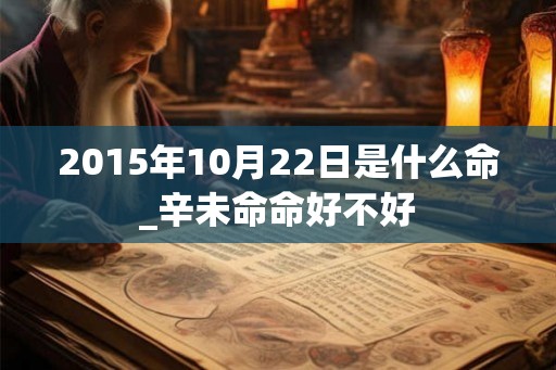 2015年10月22日是什么命_辛未命命好不好 2015年10月22日是什么命_辛未命命好不好